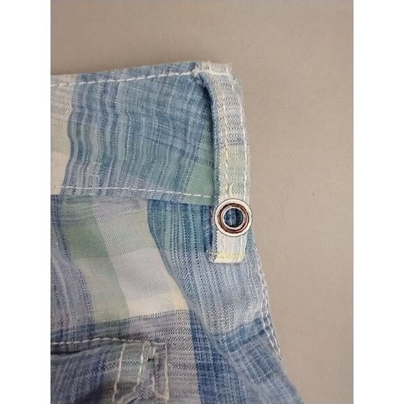 Tommy Bahama Relax Shorts Mens 33x10 100% Linen Plaid Bermuda Beach - Picture 4 of 13